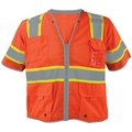 Ironwear Polyester Mesh Safety Vest Class 3 w/ Zipper, Radio Clips & Badge Holder (Orange/Medium) 1299-OZ-RD-CID-MD